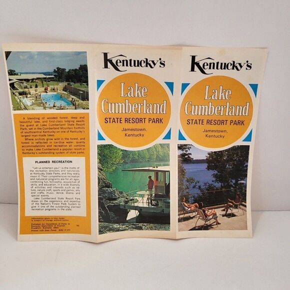 𝅺VINTAGE Kentucky State Resort Park Brochure Corbin And Jamestown - Picture 1 of 6
